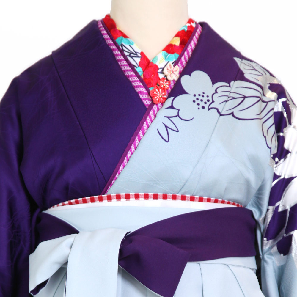 クールで深みのある青紫×青の卒業袴