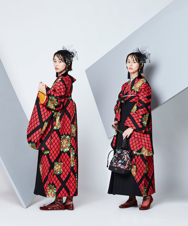 【卒業袴】黒×赤でピリッとドラマチック☆あかねぞら J-ROSSO