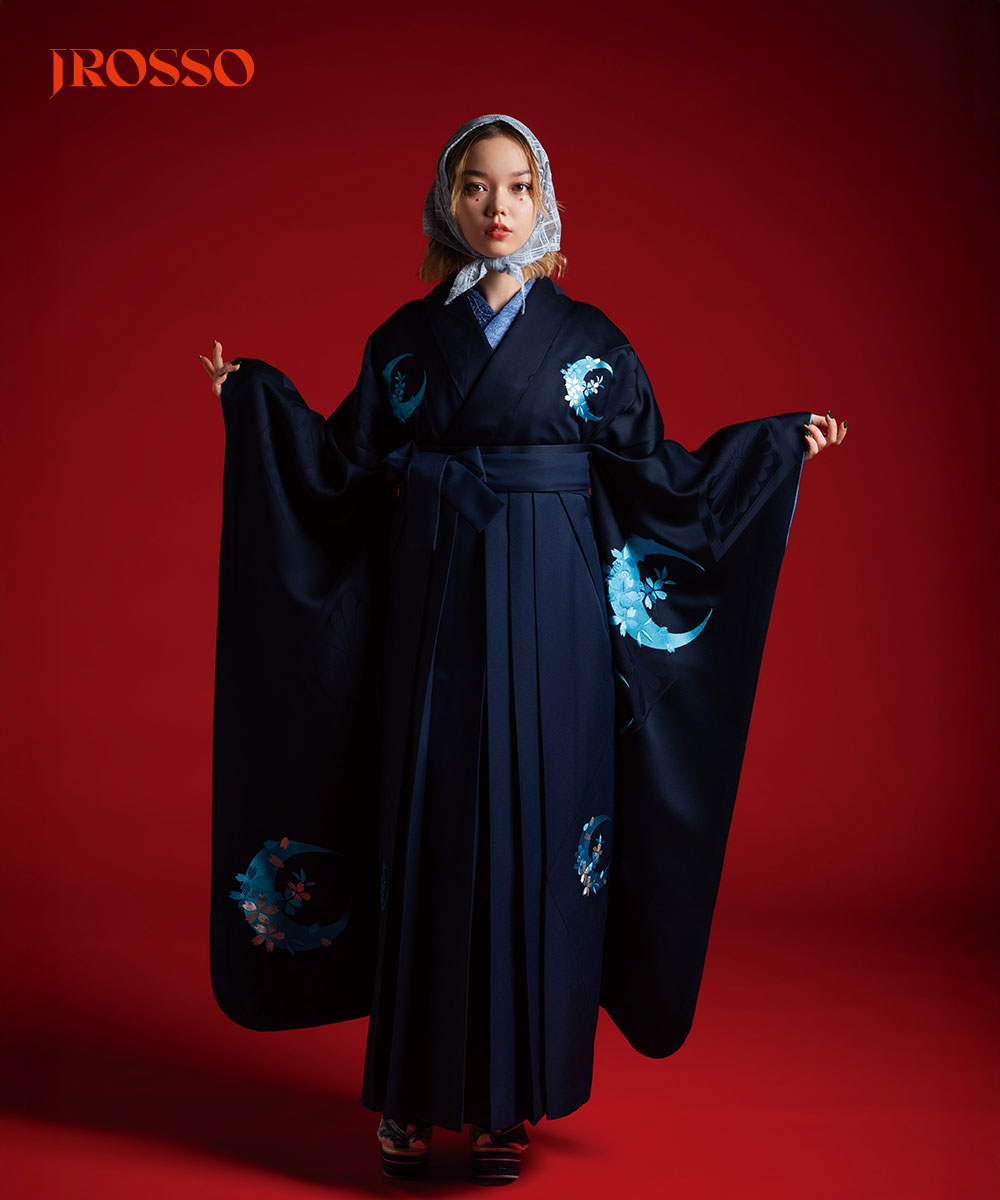 【卒業袴】しとやかな瑠璃美☆月影の桜　瑠璃J-ROSSO