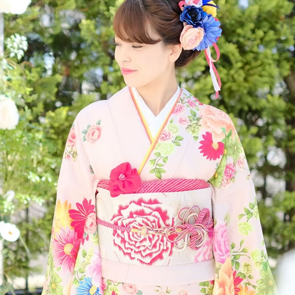 最高級古典柄振袖 関芳/最高級金彩刺繍友禅 紺/金/ネイビー 鞠柄