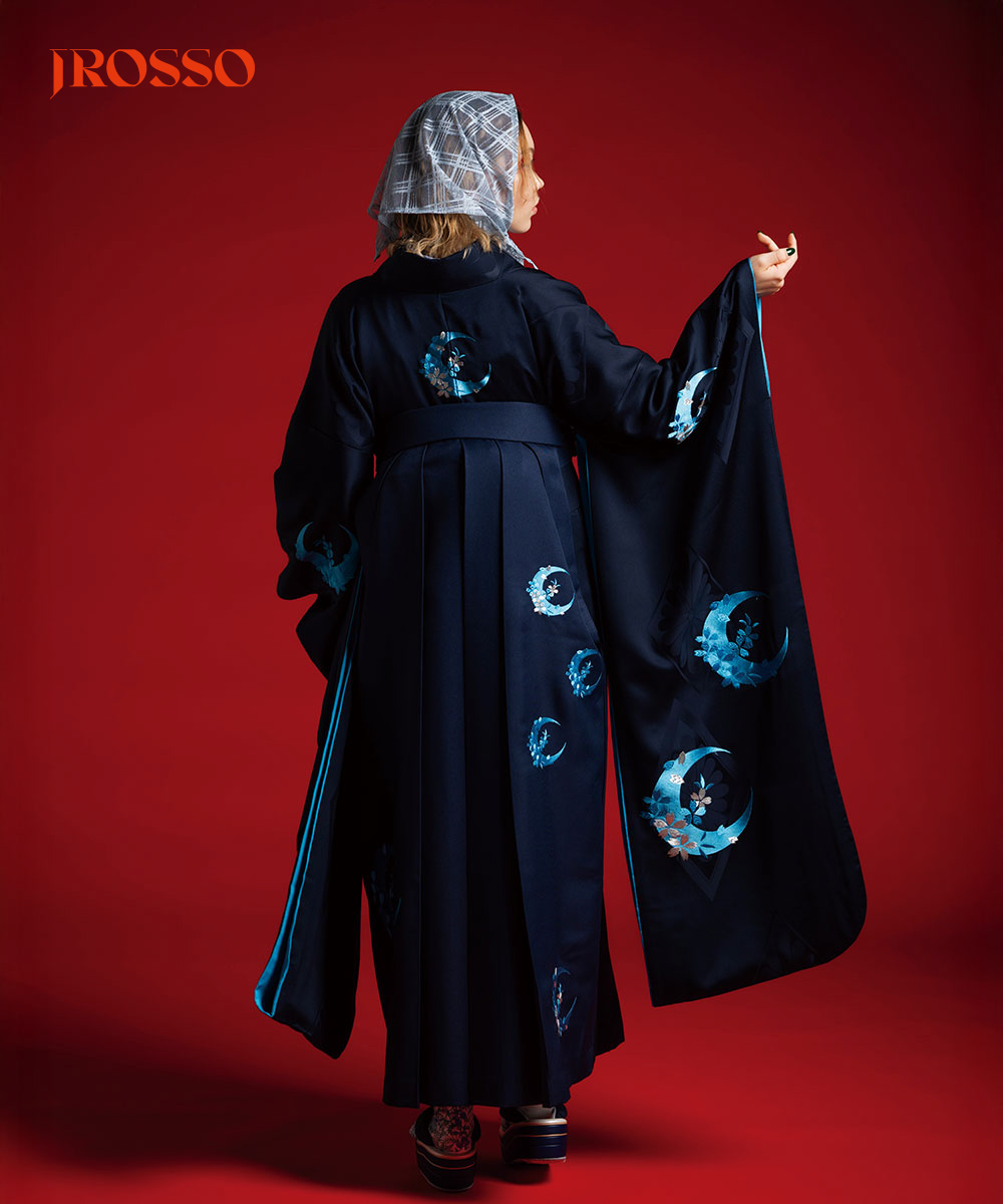 【卒業袴】しとやかな瑠璃美☆月影の桜　瑠璃J-ROSSO