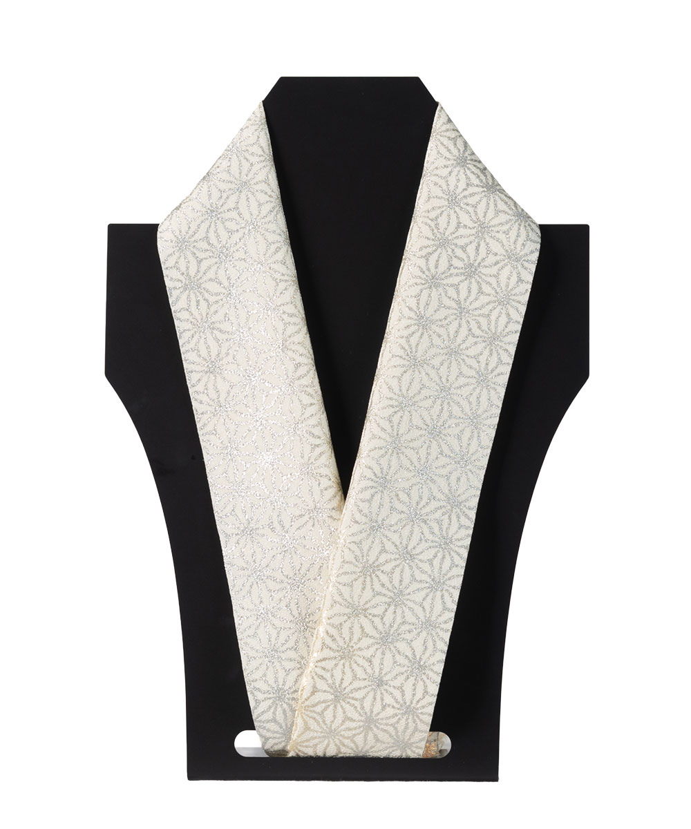 【半襟】漆黒に銀の月 JR