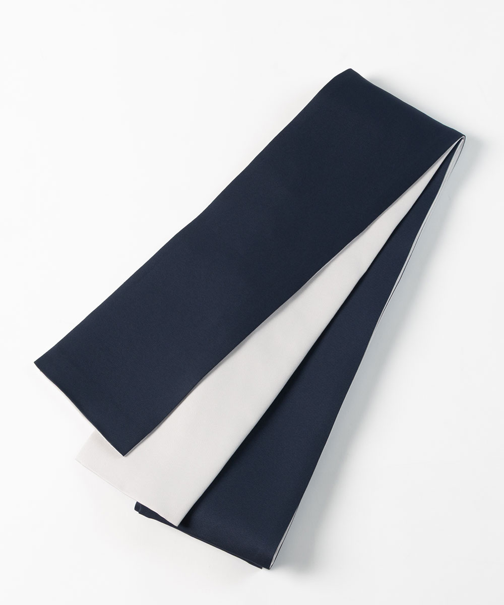 【半幅帯】墨流しの風　朱雀 JR