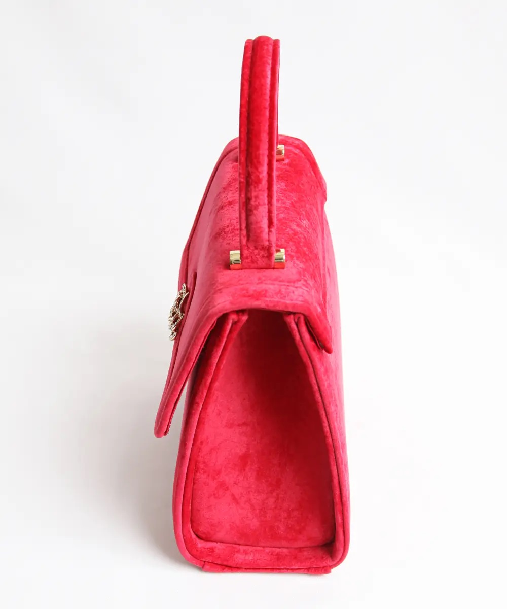 【バッグ】[PRIMA]赤／ベルべット