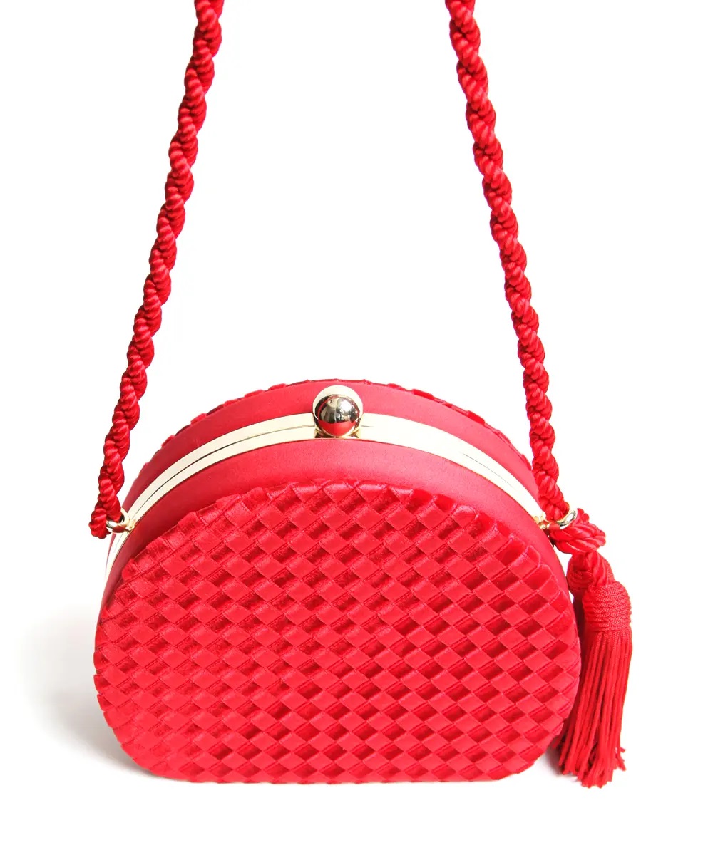 【バッグ】[PRIMA]赤／タッセル