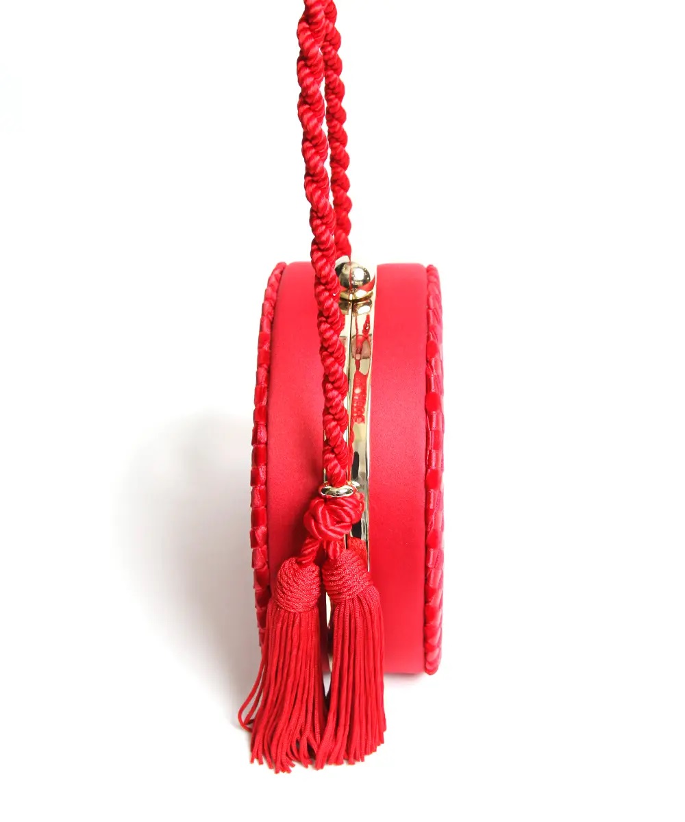 【バッグ】[PRIMA]赤／タッセル