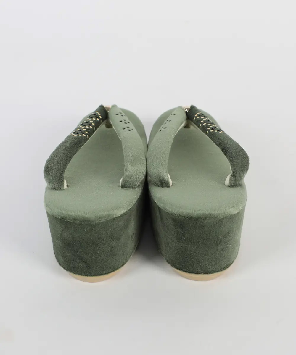 【草履】松葉/別珍 22.5-24.5cm対応