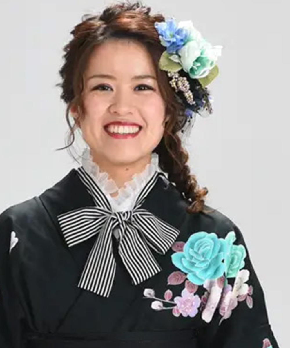 【卒業袴】可憐なモノトーンガーリー☆黒にバラ