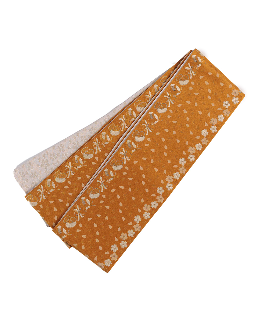 【半幅帯｜リバーシブル】からし宝づくし