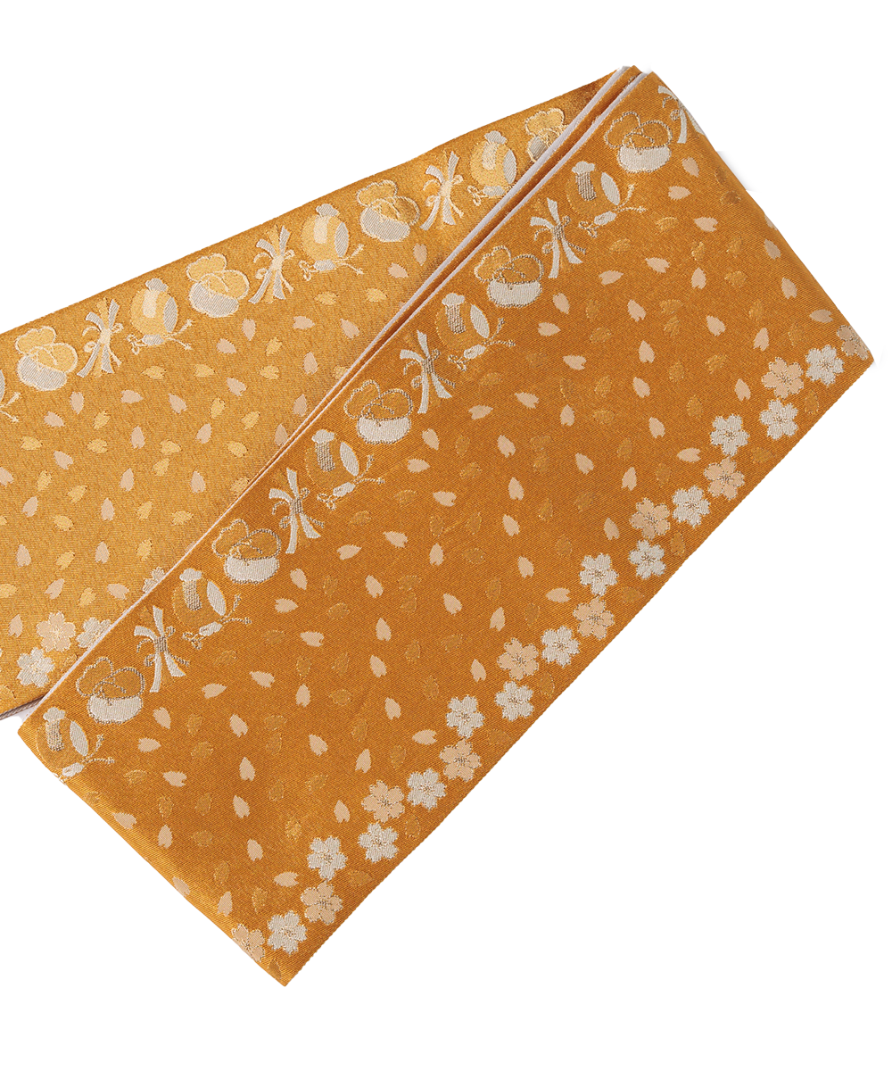 【半幅帯｜リバーシブル】からし宝づくし