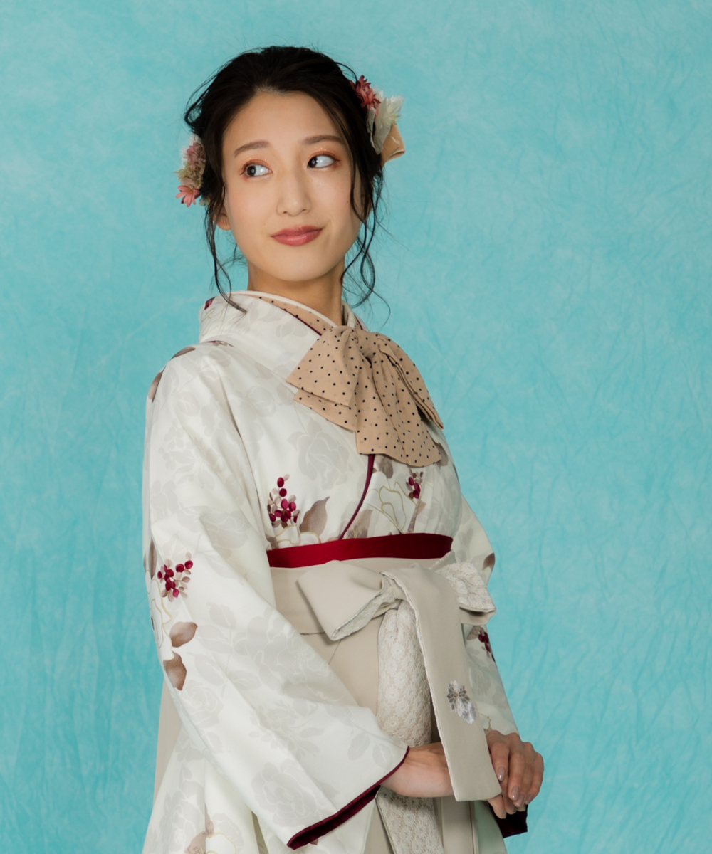 【卒業袴】アンティークモダン☆薔薇に野葡萄 JAPAN STYLE×中村里砂