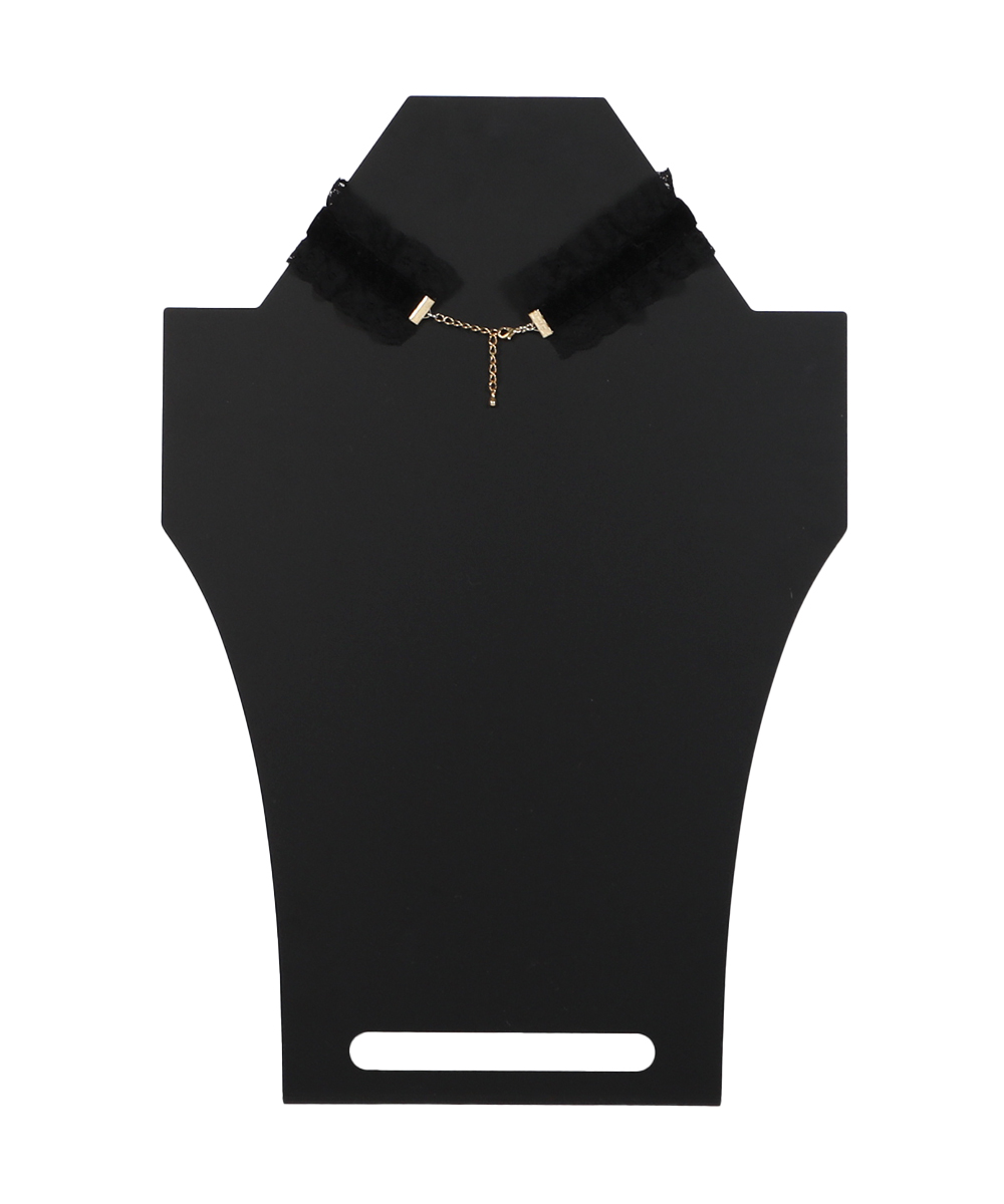 【チョーカー】黒レースにベルベット