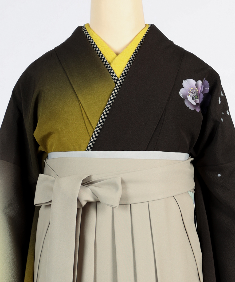 【卒業袴】艶やか上品☆パステルグリーングレーぼかし