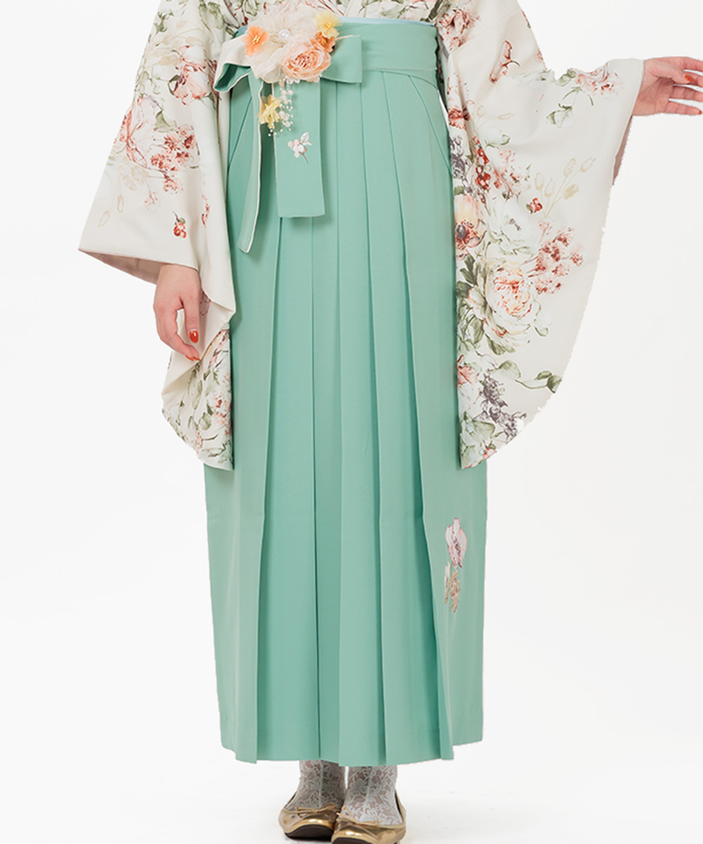 【袴単品】ドライフラワー／アイボリーSK 140-150cm