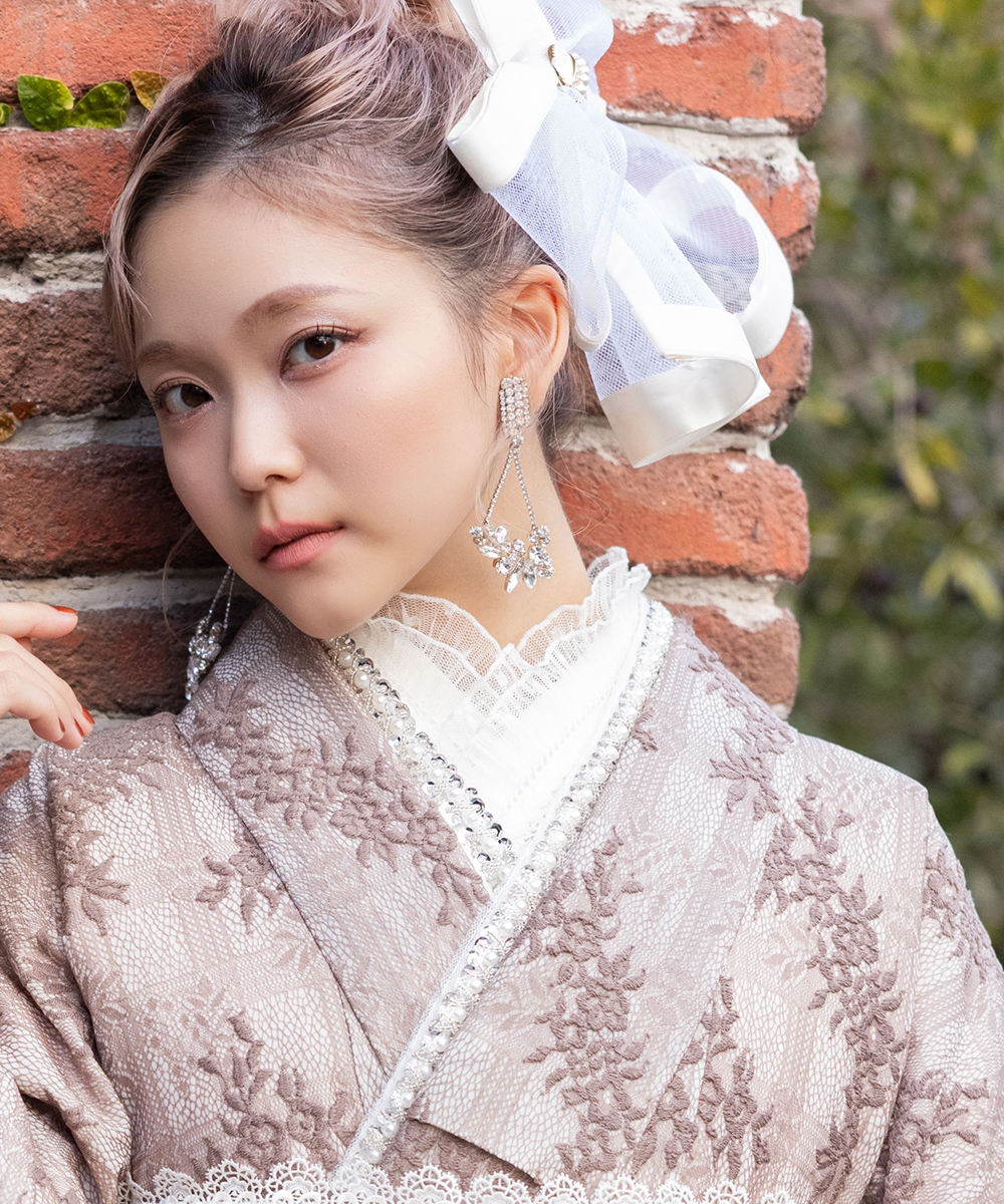 【卒業袴】可憐なアンティークドール☆アンティークレース・モカ　ラフィネモカ