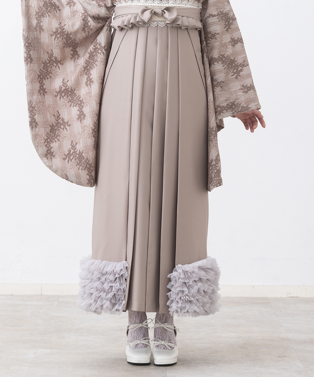 【袴単品】アンティークレース・モカRM157-163cm