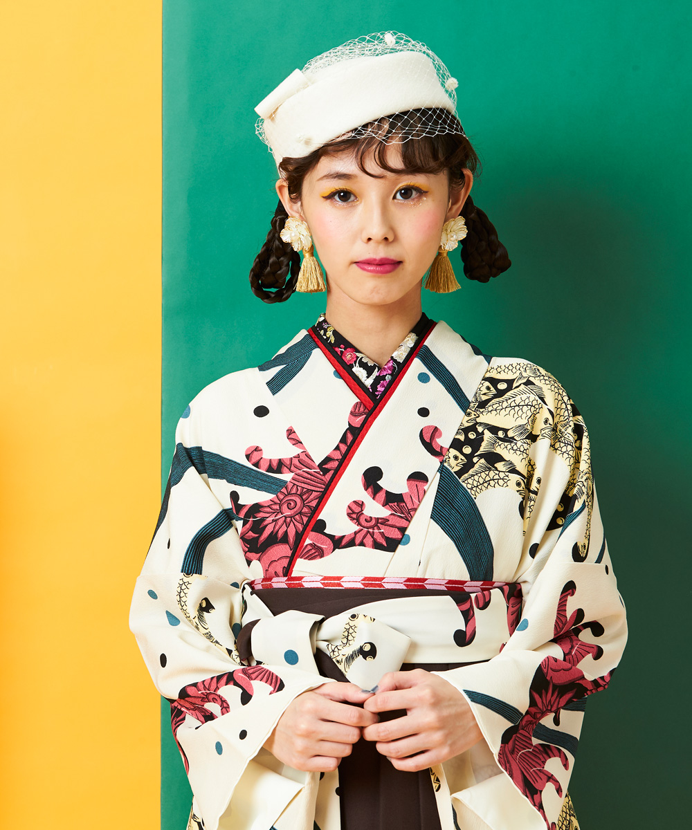 卒業袴 個性派さんにレトロモダン なみがしら J Rosso 成人式や結婚式の振袖 卒業式袴の着物コーディネートレンタルサイト 着物姫