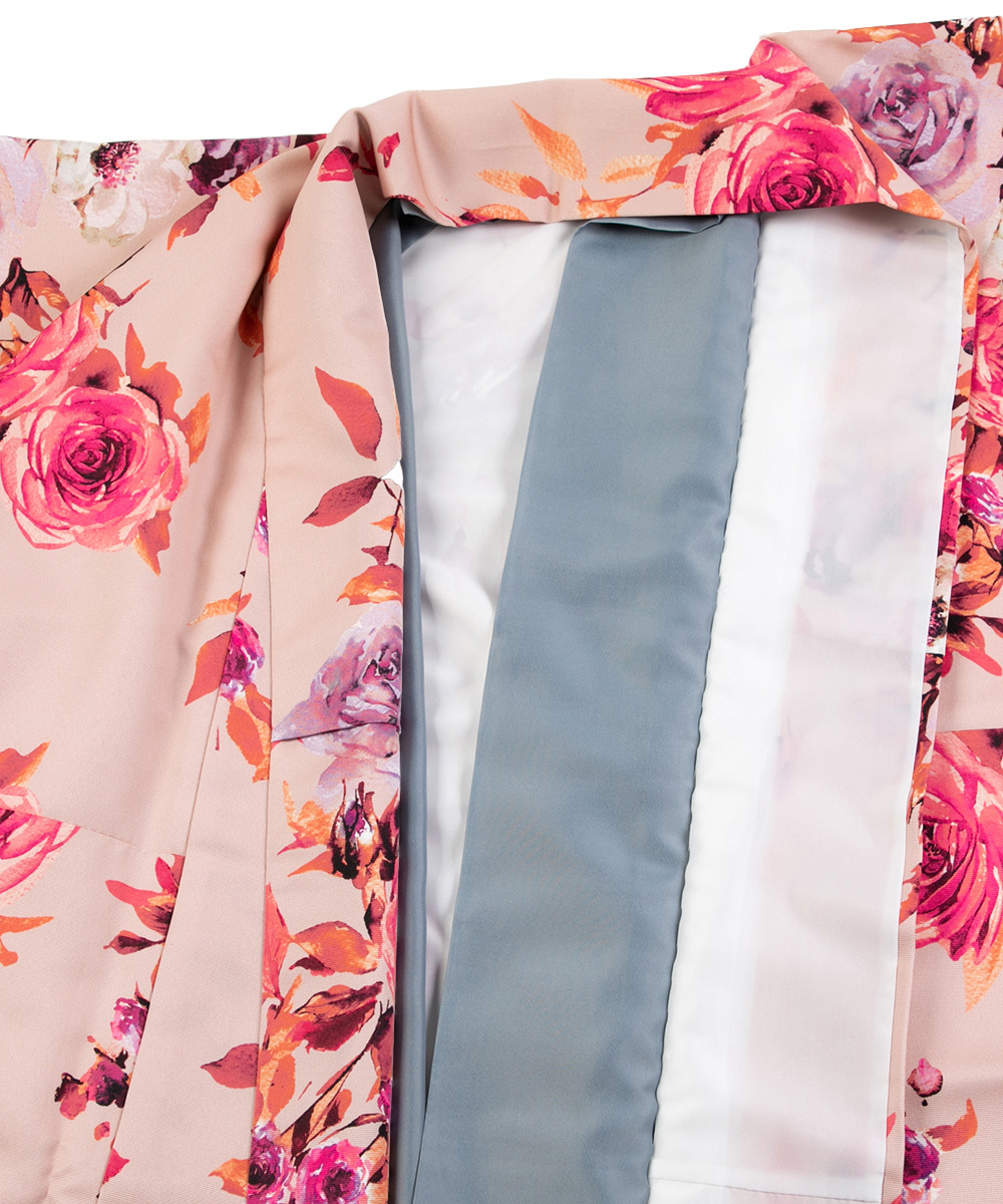 【卒業袴】やさしくロマンティック☆ウエスタンフラワー/ピンク　ラフィネモカ