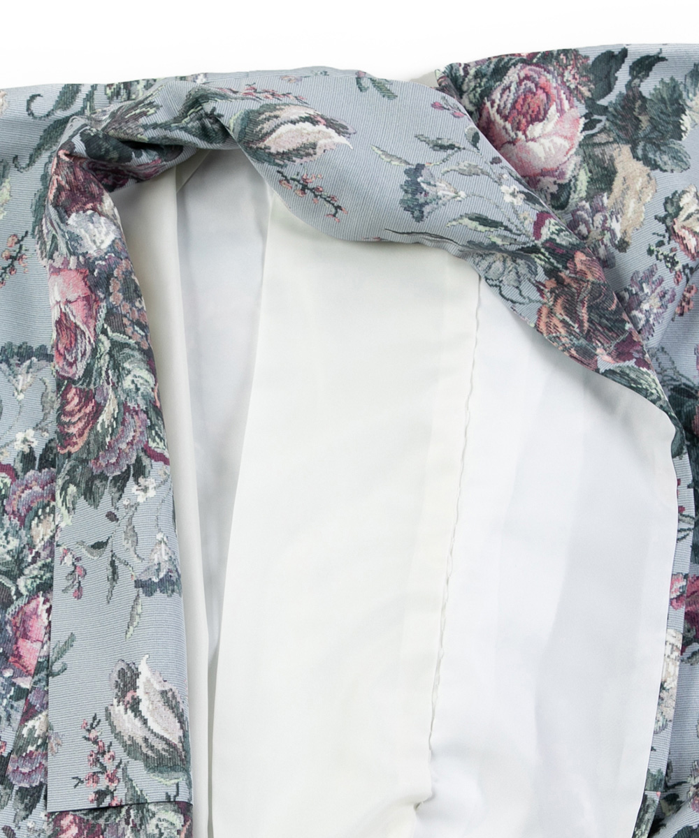 【卒業袴】絵画のような美しさ☆アンティークローズ/グレー　ラフィネモカ