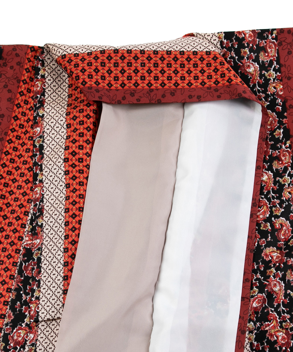 【卒業袴】個性が光るストライプ☆モダンストライプ　ラフィネモカ