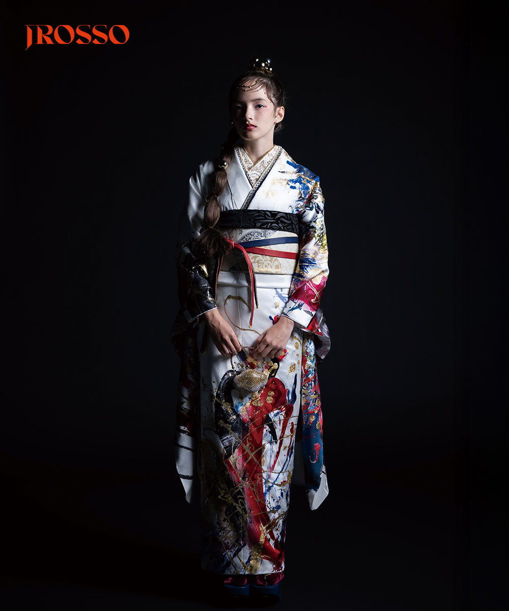 【成人式/参列/振袖】和のアート☆墨流しの風｜朱雀 J-ROSSO