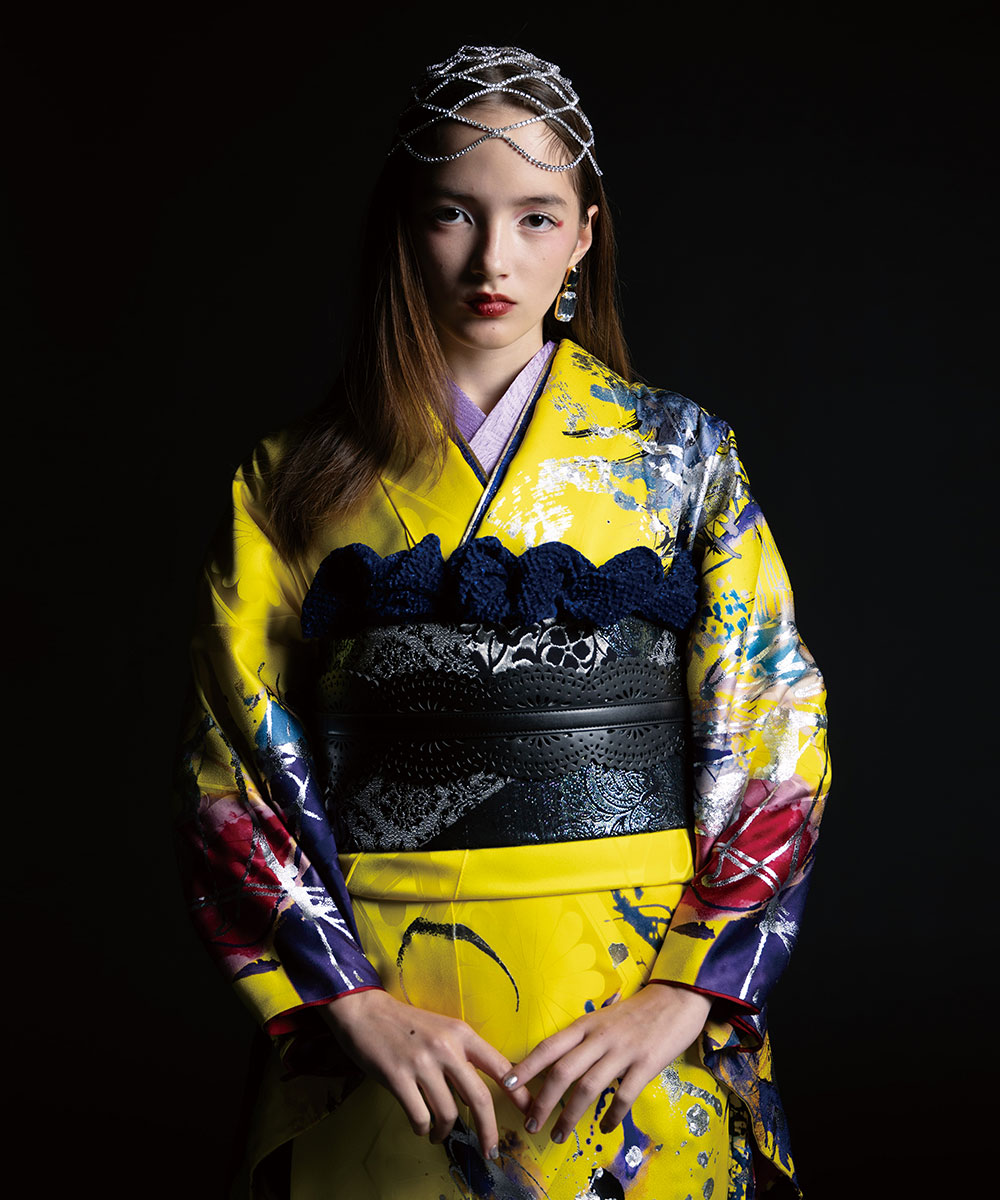 【成人式/参列/振袖】色彩のアート☆墨流しの風｜鳳凰 J-ROSSO