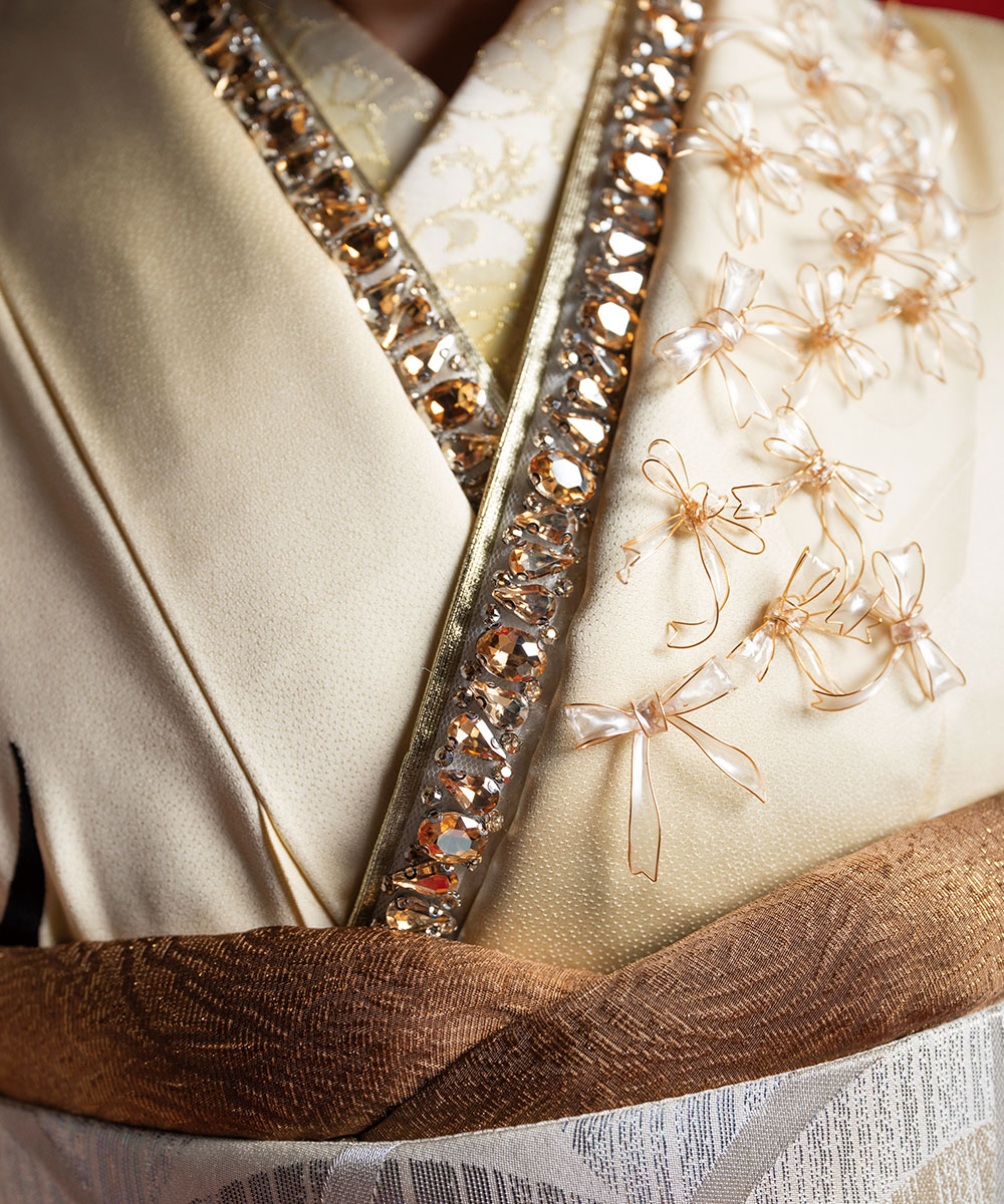 【成人式/参列/振袖】清らかな美 ☆月影の桜｜白珠に墨の月 J-ROSSO