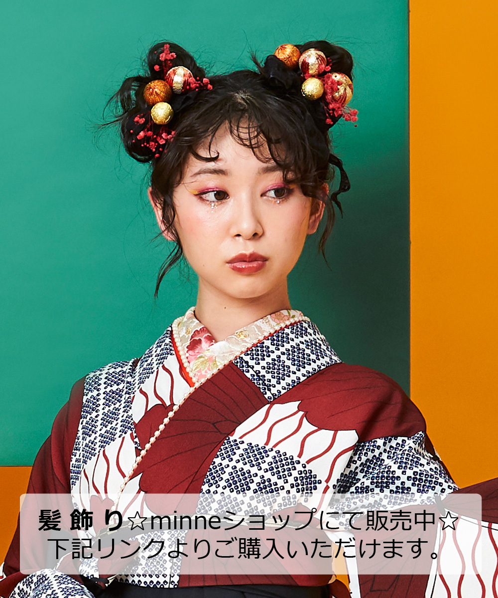 【卒業袴】落ち着き可愛いレトロモダン☆てふてふ J-ROSSOに合う髪飾りをminneショップで販売中
