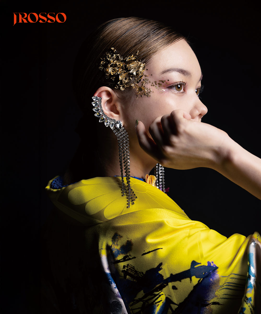 【卒業袴】色彩のアート ☆墨流しの風　鳳凰 J-ROSSO